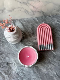 Aberto Design Glamour Candle 14ST - Conjunto de Velas de Soya y Concreto